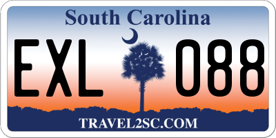 SC license plate EXL088