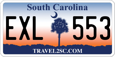 SC license plate EXL553