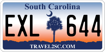 SC license plate EXL644