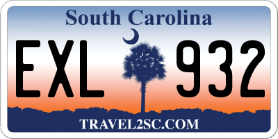 SC license plate EXL932