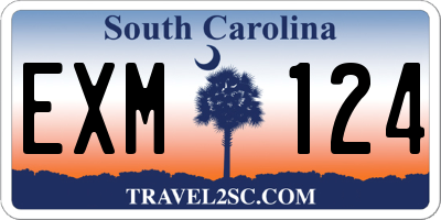 SC license plate EXM124