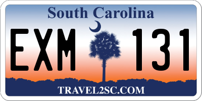 SC license plate EXM131