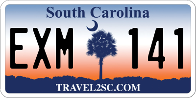 SC license plate EXM141