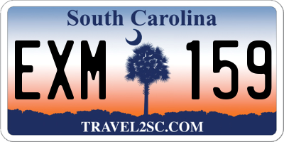 SC license plate EXM159