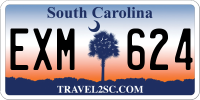 SC license plate EXM624