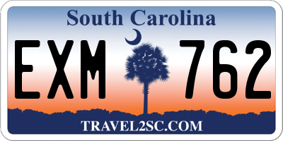 SC license plate EXM762