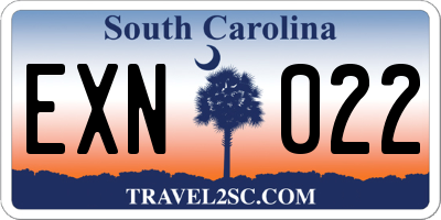 SC license plate EXN022