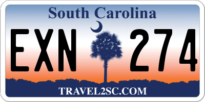 SC license plate EXN274