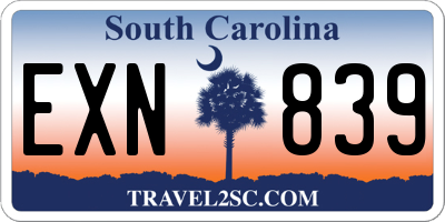 SC license plate EXN839