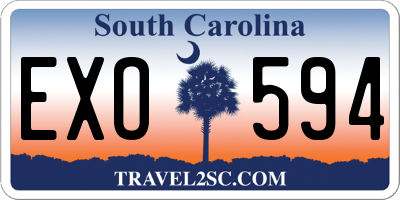 SC license plate EXO594