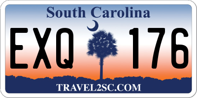 SC license plate EXQ176