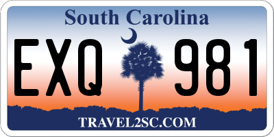 SC license plate EXQ981