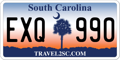 SC license plate EXQ990