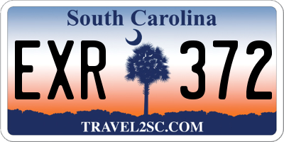 SC license plate EXR372
