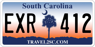 SC license plate EXR412