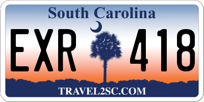 SC license plate EXR418