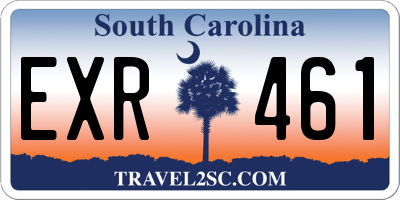 SC license plate EXR461