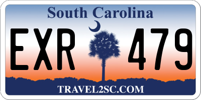 SC license plate EXR479