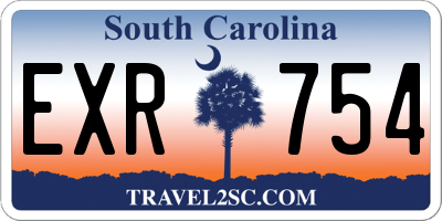 SC license plate EXR754