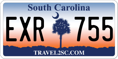 SC license plate EXR755