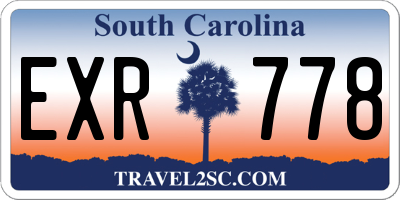 SC license plate EXR778