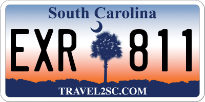 SC license plate EXR811