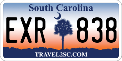 SC license plate EXR838