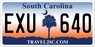 SC license plate EXU640