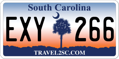 SC license plate EXY266