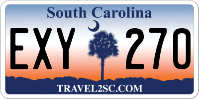 SC license plate EXY270