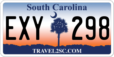 SC license plate EXY298