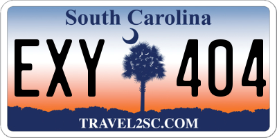 SC license plate EXY404