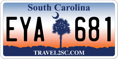 SC license plate EYA681
