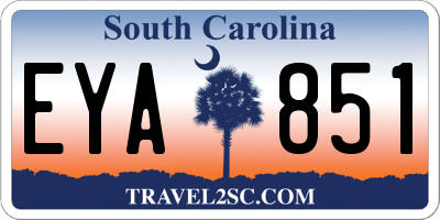 SC license plate EYA851