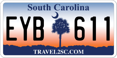 SC license plate EYB611