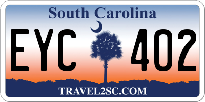 SC license plate EYC402