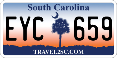 SC license plate EYC659