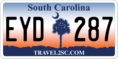 SC license plate EYD287