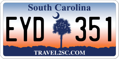 SC license plate EYD351