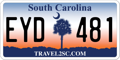 SC license plate EYD481