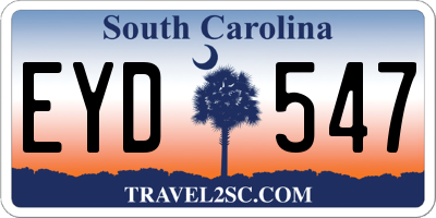 SC license plate EYD547