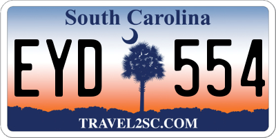 SC license plate EYD554