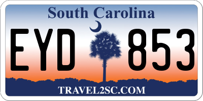 SC license plate EYD853