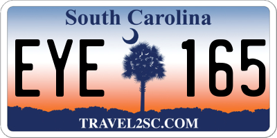 SC license plate EYE165