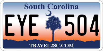 SC license plate EYE504