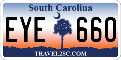 SC license plate EYE660