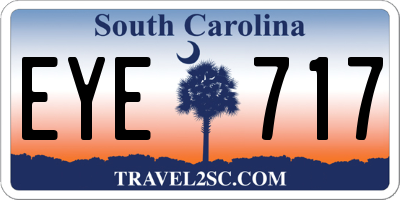 SC license plate EYE717