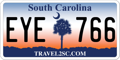 SC license plate EYE766