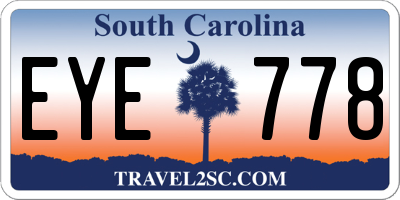 SC license plate EYE778