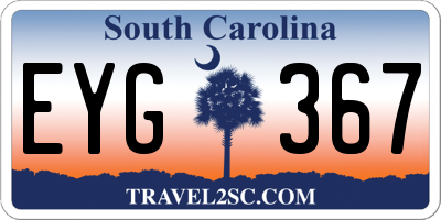 SC license plate EYG367